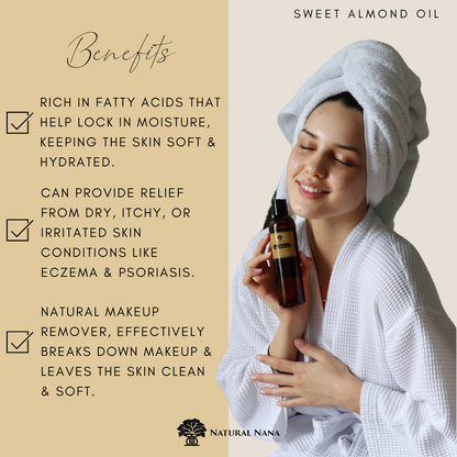 Sweet Almond Oil - Natural Nana