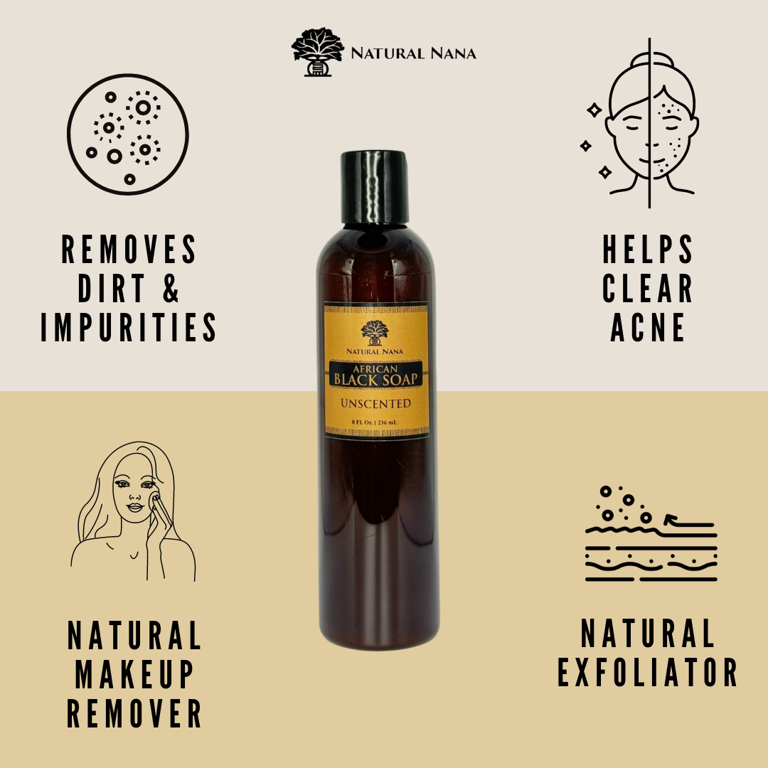 Liquid Black Soap - Natural Nana
